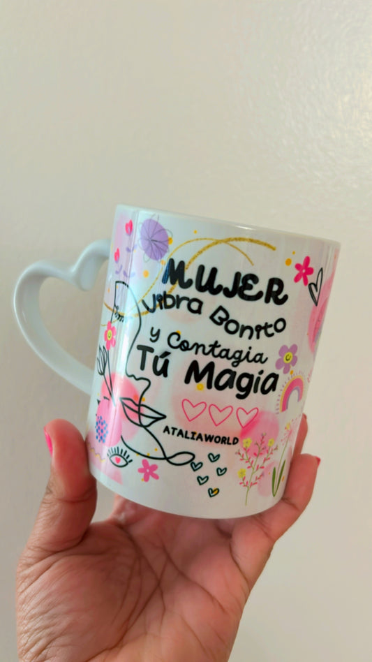 Taza Mujer Vibra Bonito Español